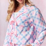 Pink Blue Bow Pajamas