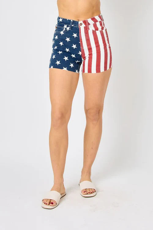 USA Stripe Judy Blue Shorts