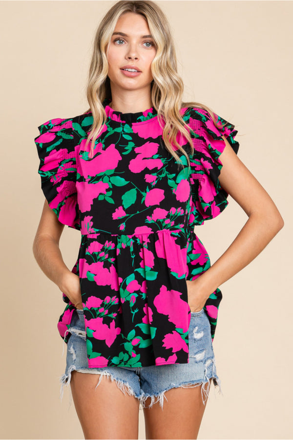 Flower Baby Doll Top