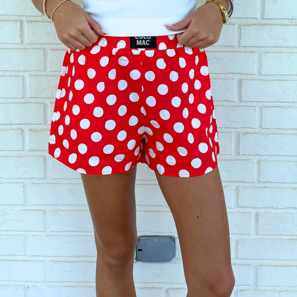 Polka Dot Boxer Red | LULU MAC