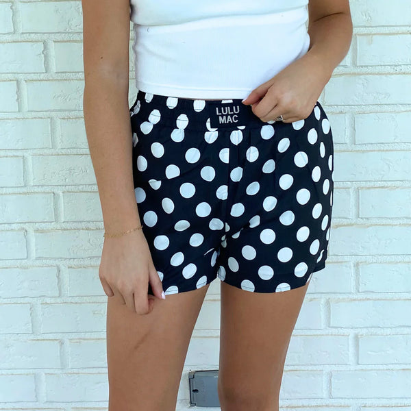 Polka Dot Boxer Black | LULU MAC