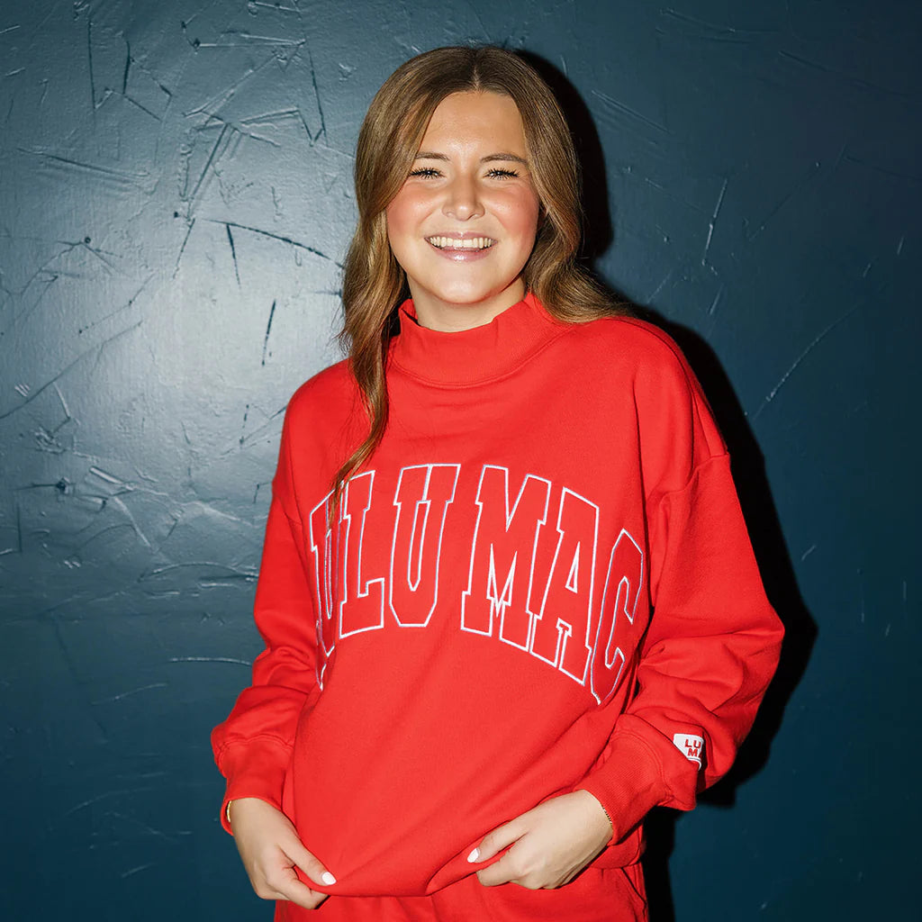 LULU MAC | Stitched Logo Mockneck