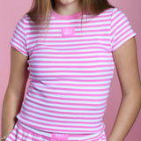 Monochromatic  Stripe Baby Tee | LULU MAC