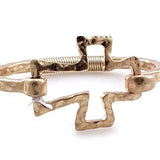 Gold Hinged Cross Bracelet
