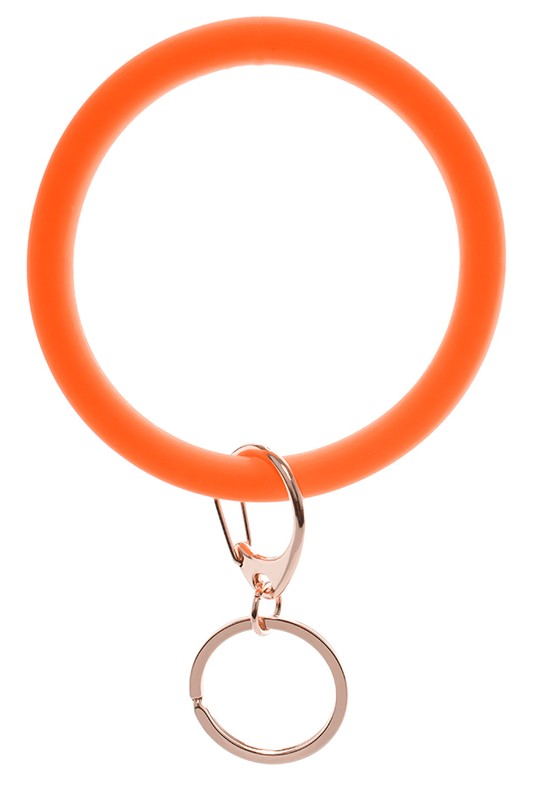 Solid Color Neon Silicone Key Ring