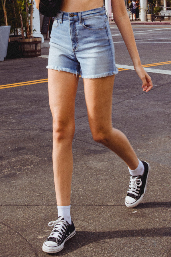 The Audrey Shorts - Medium Light Wash