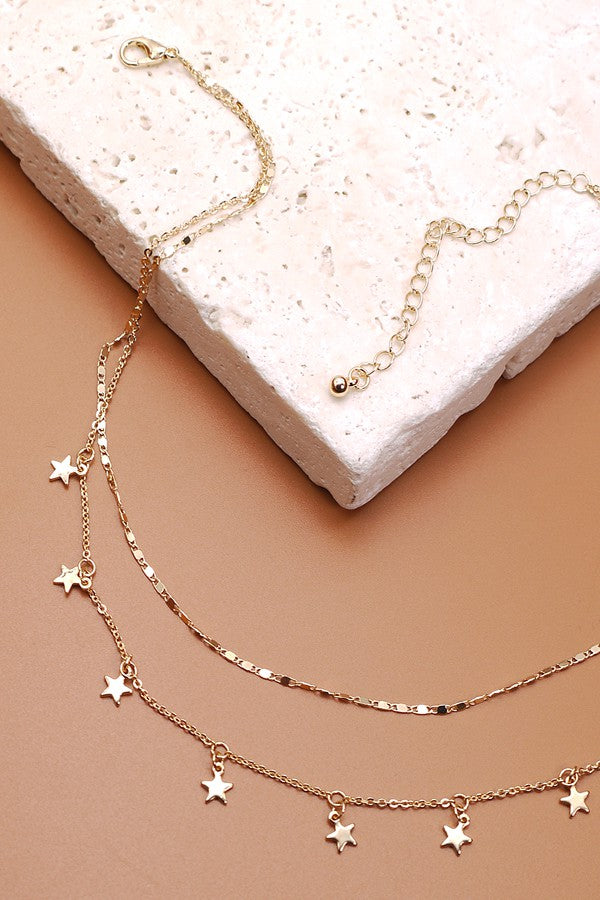 Double Layer Star Necklace