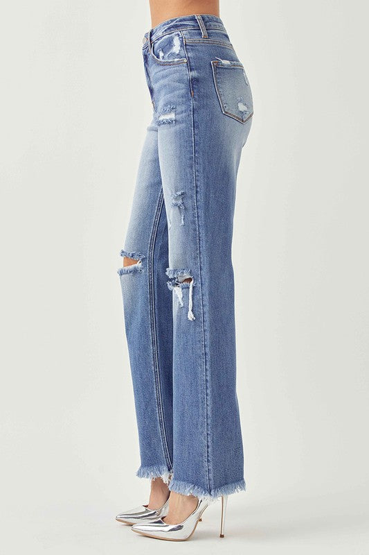 Take Me There High Rise Straight Leg Jeans