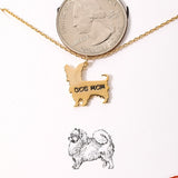Dainty Dog Mom Pendant Necklace
