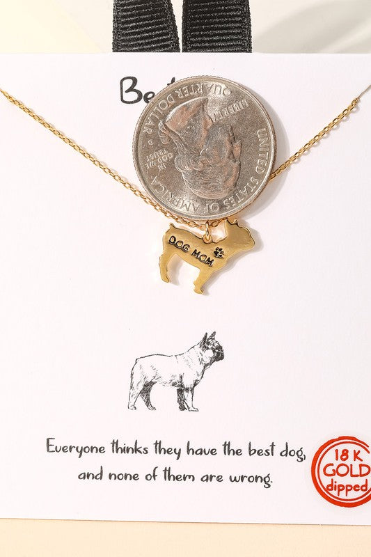 Dog Mom Small Pendant Necklace