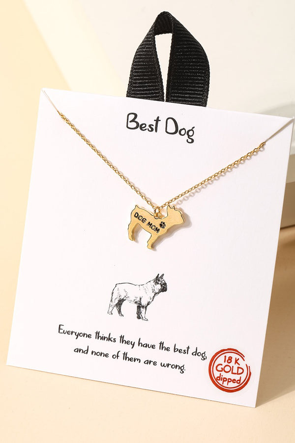 Dog Mom Small Pendant Necklace