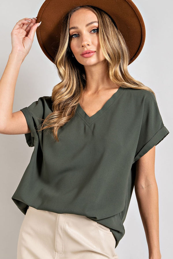 Olive Sweet and Simple Top