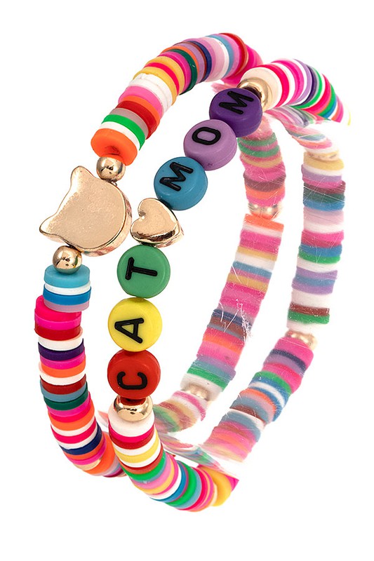 Cat Mom Bracelet  Set