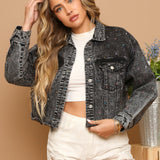 Find The Colors Rainbow Studded Jacket