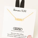 God Romans 8:28 Necklace