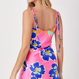 In a Breeze Tropical Cowl Neck Dress