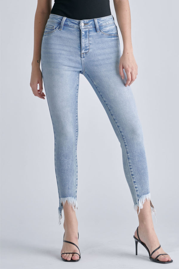 The Jenna - Light Wash Fray Hem Jeans