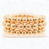 Gold Bracelet Stack 3 Rows