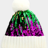 Mardi Gras Sequin Beanie