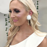 Puff Crystal Drop CZ Hoops - Taylor Shaye