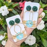 Glitter Top Hoops Earrings - Taylor Shaye