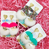 It's A Dream Double Skinny Arch Tassels Earrings