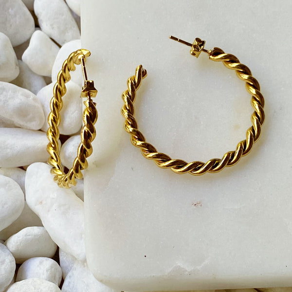 Twisted Sister Hoop Earrings - Main Image
