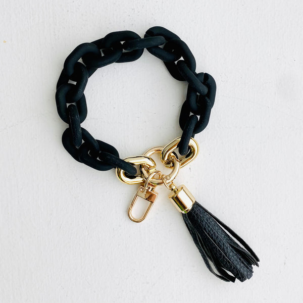 Chain Link Bangle Keychain |  Acrylic Wristlet Key Ring