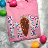 Easter Hop Bunny Sequin Short Sleeve Tee
