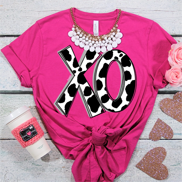 XO Cow Print Valentine's Day Graphic Tee