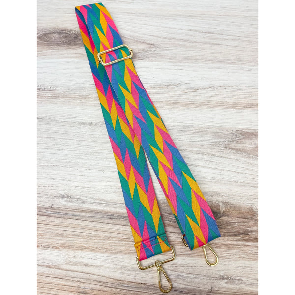 Rainbow Herringbone Crossbody Strap
