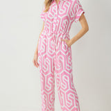 Jump Into Spring Jumpsuit - Pink | FINAL SALE