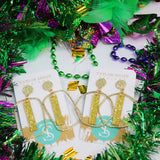 Sequin Gold Glitter Stick Hoops