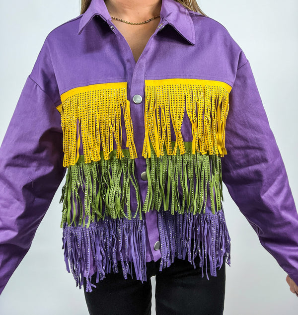 Show Me The King Cake Fringe Jacket