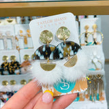 Black and Gold Tassel Drops - Taylor Shaye