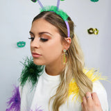 Sequin Gold Glitter Stick Hoops