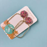 Glitter Top Hoops Earrings - Taylor Shaye