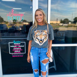 Get Them Tigers Grey Graphic Tee