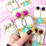 Colorful Sunburst Hoops