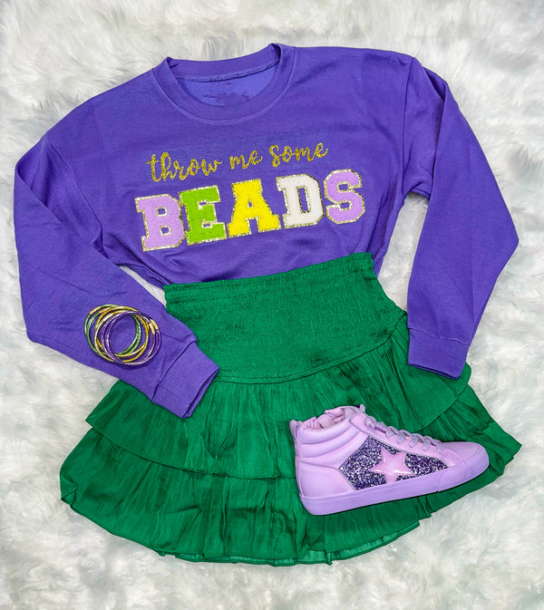 Throw Me Some Beads Mardi Gras Sweatshirt