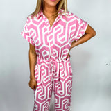 Jump Into Spring Jumpsuit - Pink | FINAL SALE