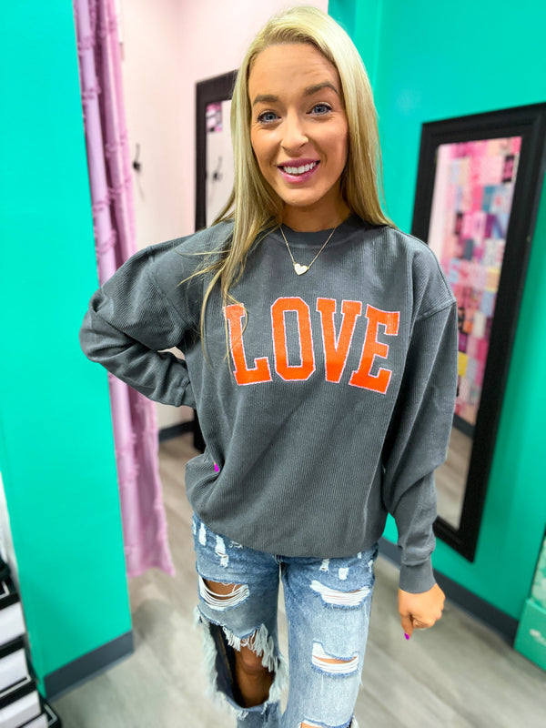 Love Corded Sweatshirt