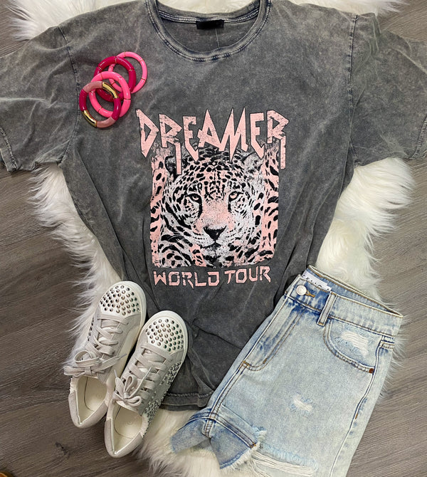 Dreamer World Tour Leopard Graphic Tee