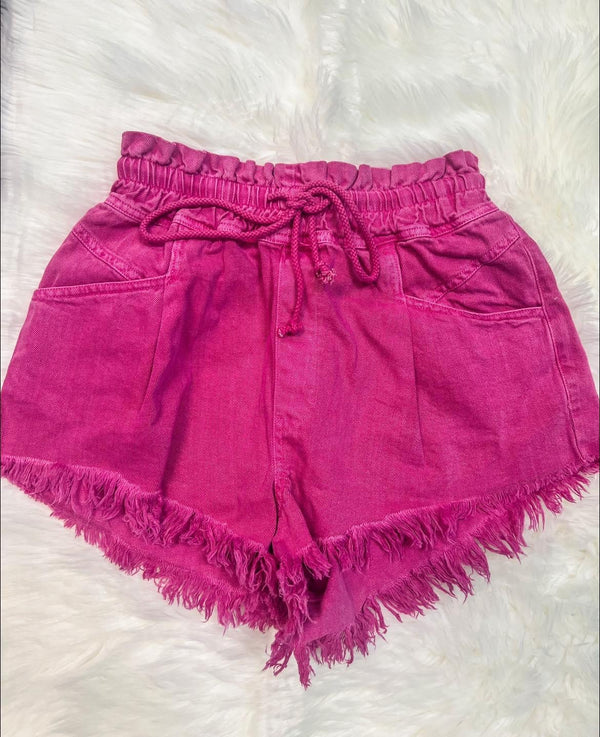 Pink Fray Shorts