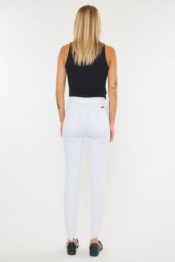 The Leslie Kancan White High Rise Jeans